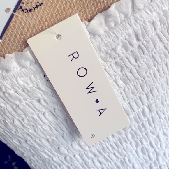 ROW•A White Smocked Bandeau Minidress X-LARGE NWT❤️ Garden Girl - Picture 3 of 11